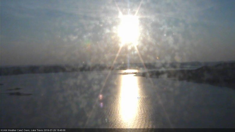 Lake Travis webcam, July 26, 2018 6:50 PM CT
