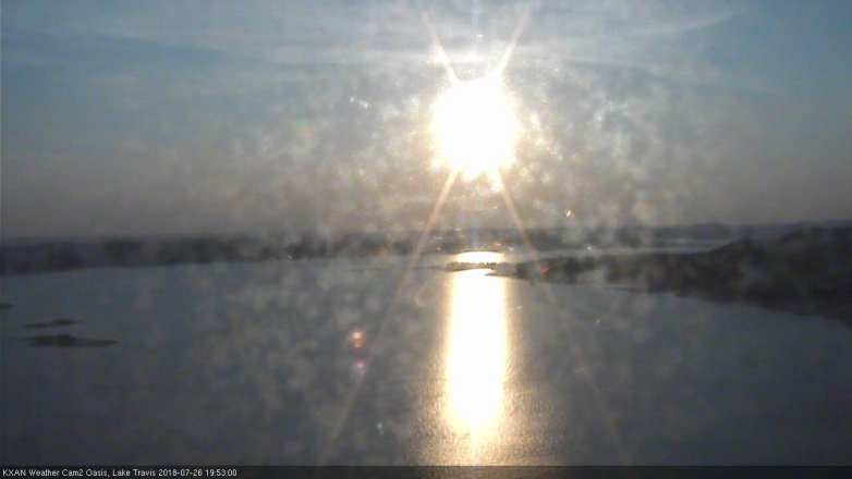 Lake Travis webcam, July 26, 2018 6:55 PM CT