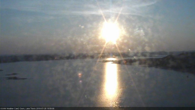 Lake Travis webcam, July 26, 2018 7:00 PM CT
