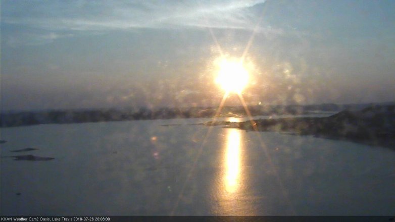 Lake Travis webcam, July 26, 2018 7:10 PM CT