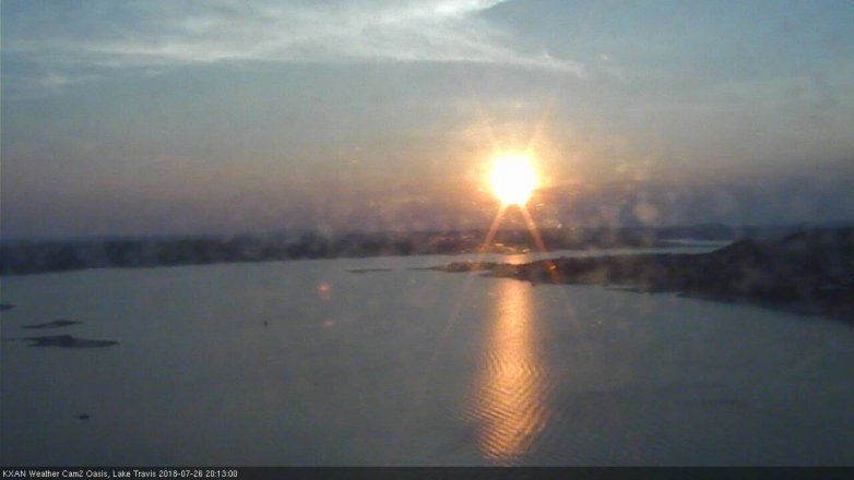 Lake Travis webcam, July 26, 2018 7:15 PM CT