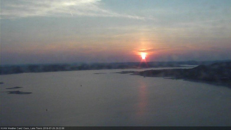 Lake Travis webcam, July 26, 2018 7:25 PM CT