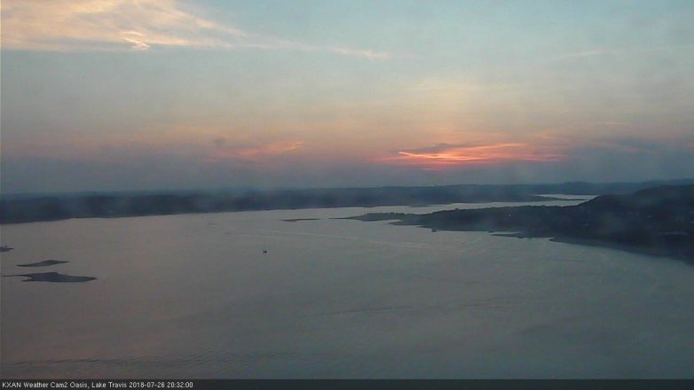 Lake Travis webcam, July 26, 2018 7:35 PM CT