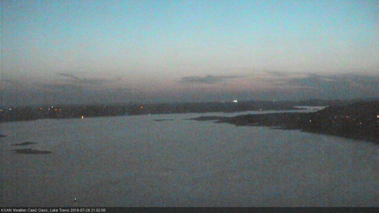 Lake Travis webcam, July 26, 2018 8:05 PM CT