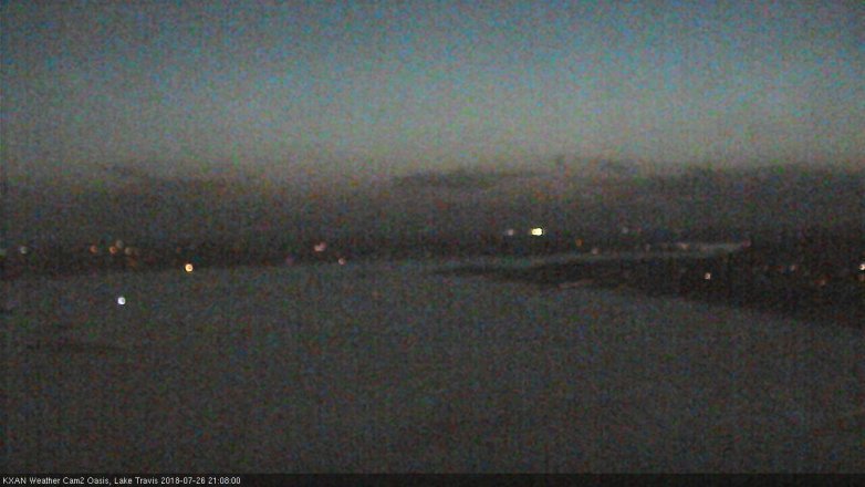 Lake Travis webcam, July 26, 2018 8:10 PM CT