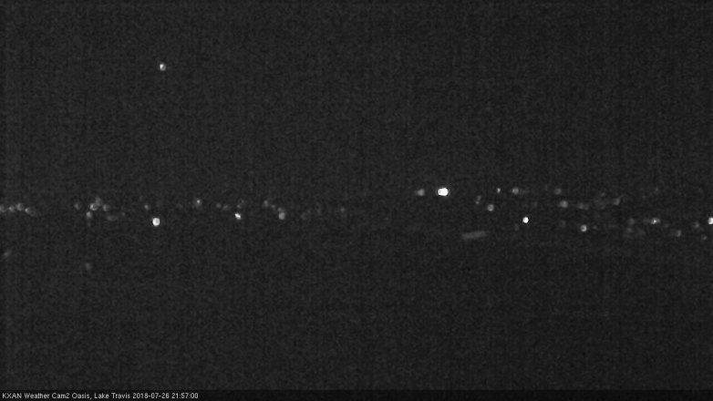 Lake Travis webcam, July 26, 2018 9:00 PM CT