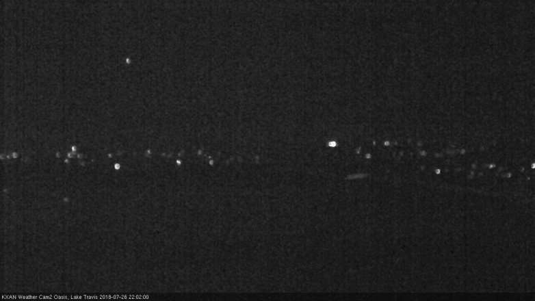 Lake Travis webcam, July 26, 2018 9:05 PM CT