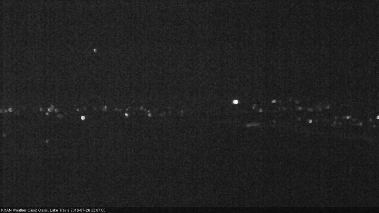 Lake Travis webcam, July 26, 2018 9:10 PM CT