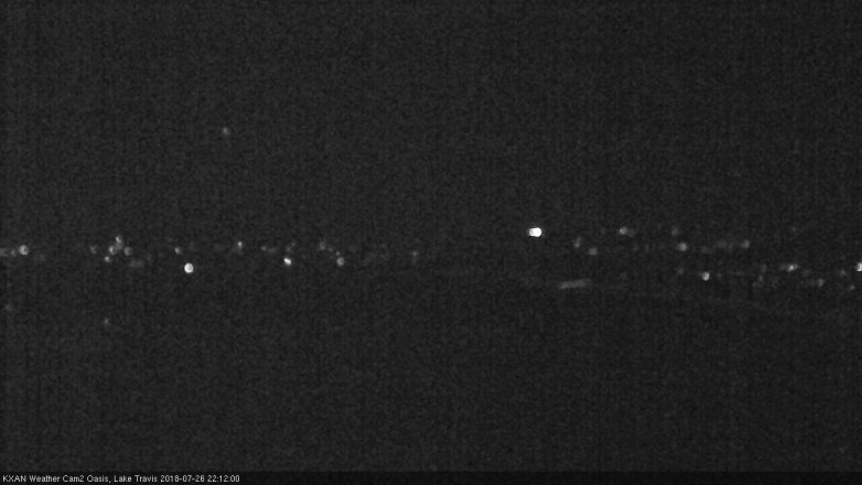 Lake Travis webcam, July 26, 2018 9:15 PM CT