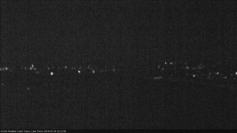 Lake Travis webcam, July 26, 2018 9:25 PM CT