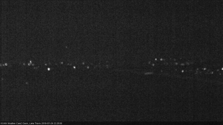 Lake Travis webcam, July 26, 2018 9:30 PM CT