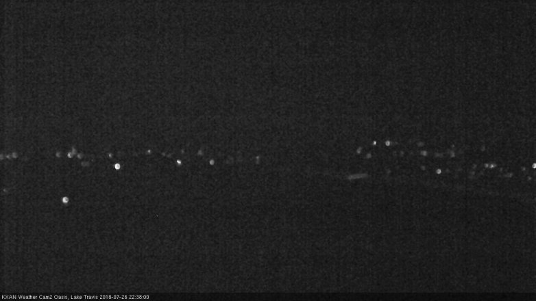Lake Travis webcam, July 26, 2018 9:40 PM CT