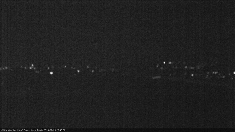 Lake Travis webcam, July 26, 2018 9:45 PM CT