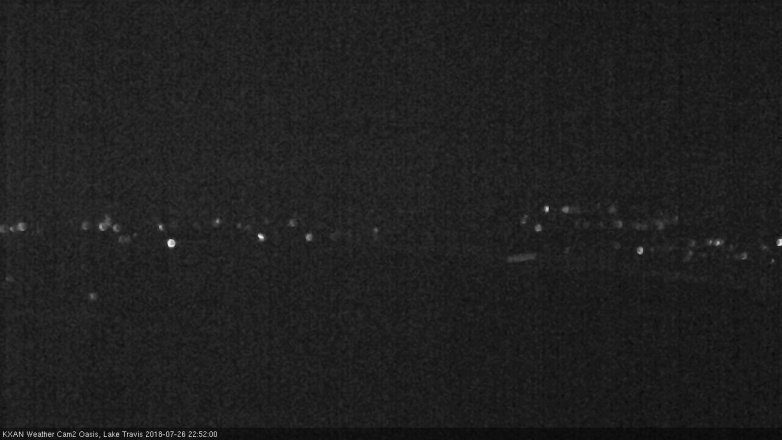 Lake Travis webcam, July 26, 2018 9:55 PM CT