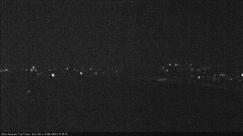 Lake Travis webcam, July 26, 2018 10:00 PM CT