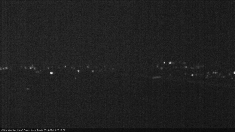 Lake Travis webcam, July 26, 2018 10:15 PM CT