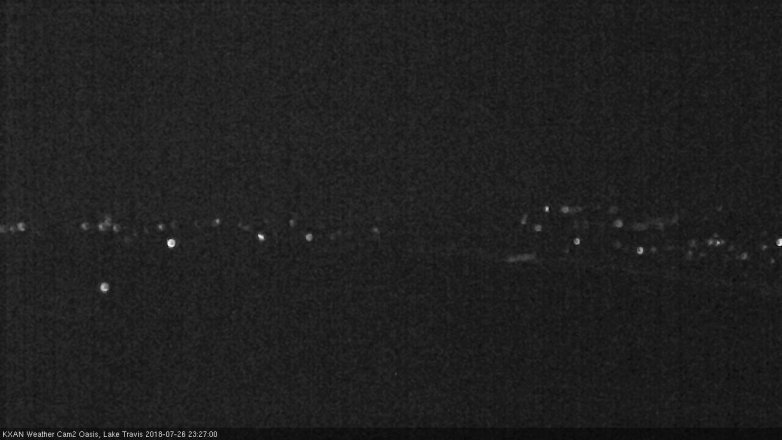 Lake Travis webcam, July 26, 2018 10:30 PM CT