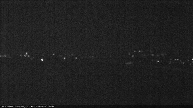 Lake Travis webcam, July 26, 2018 11:00 PM CT