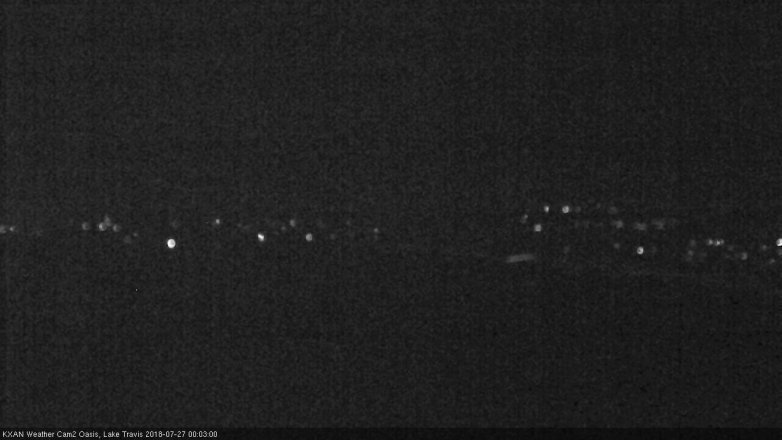Lake Travis webcam, July 26, 2018 11:05 PM CT
