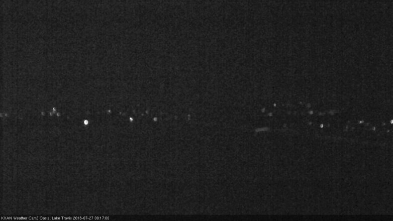 Lake Travis webcam, July 26, 2018 11:20 PM CT