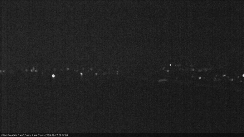 Lake Travis webcam, July 26, 2018 11:25 PM CT