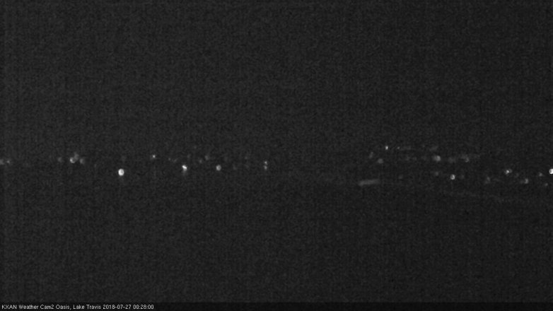 Lake Travis webcam, July 26, 2018 11:30 PM CT