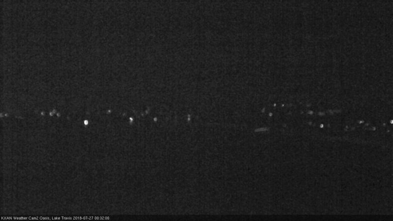 Lake Travis webcam, July 26, 2018 11:35 PM CT