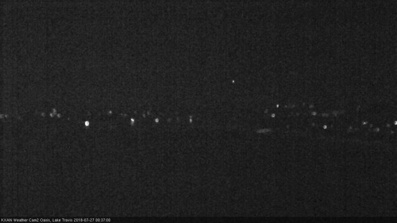 Lake Travis webcam, July 26, 2018 11:40 PM CT