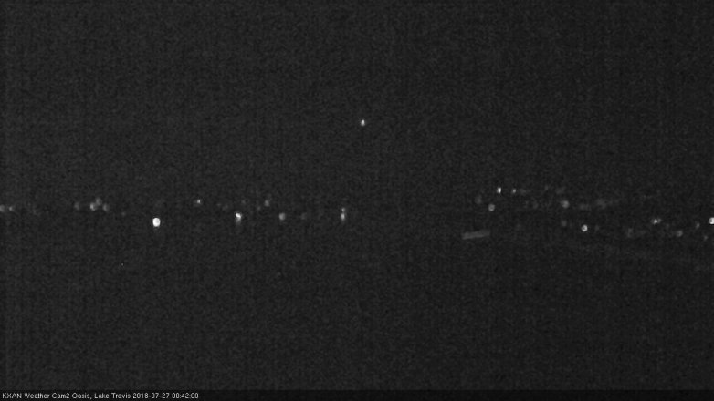 Lake Travis webcam, July 26, 2018 11:45 PM CT