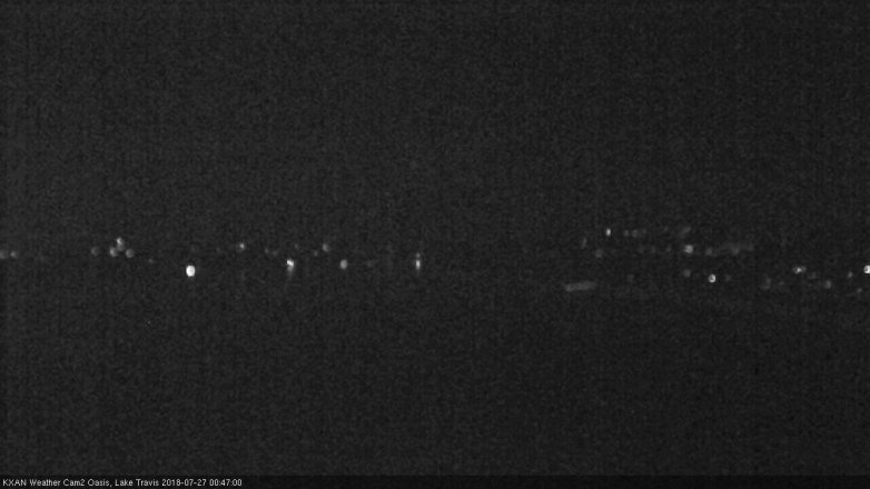 Lake Travis webcam, July 26, 2018 11:50 PM CT