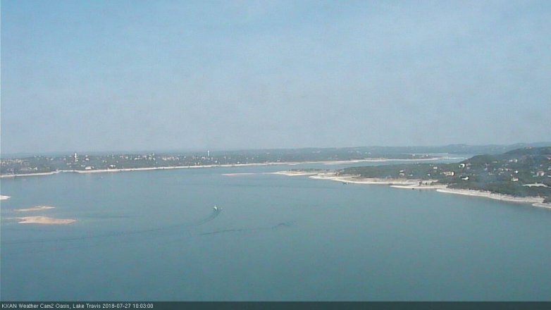 Lake Travis webcam, July 27, 2018 9:05 AM CT