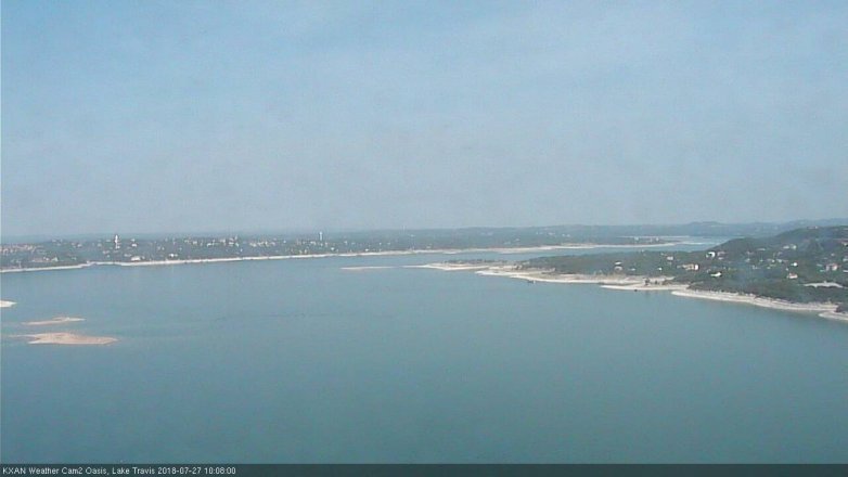 Lake Travis webcam, July 27, 2018 9:10 AM CT