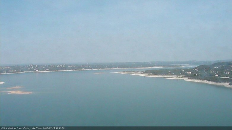 Lake Travis webcam, July 27, 2018 9:15 AM CT