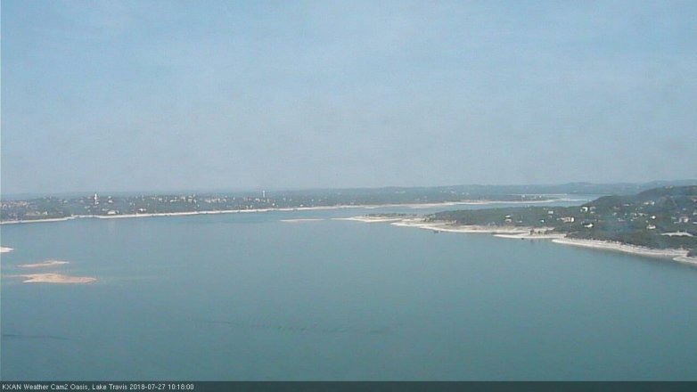 Lake Travis webcam, July 27, 2018 9:20 AM CT