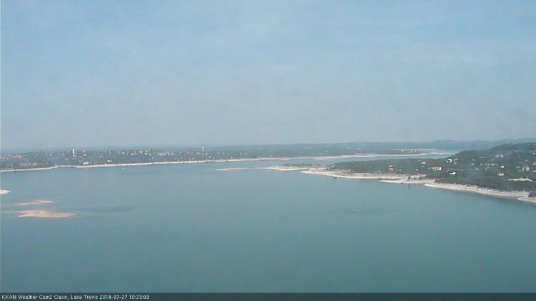 Lake Travis webcam, July 27, 2018 9:25 AM CT