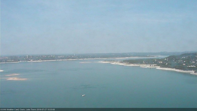 Lake Travis webcam, July 27, 2018 9:35 AM CT