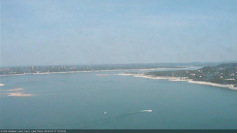 Lake Travis webcam, July 27, 2018 9:40 AM CT