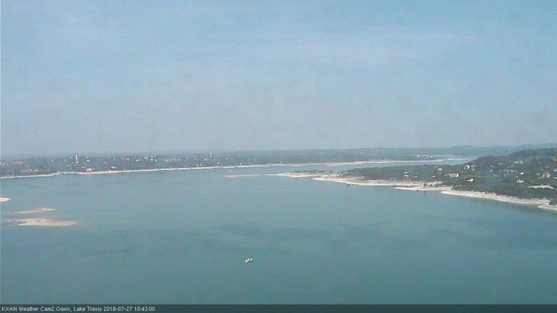 Lake Travis webcam, July 27, 2018 9:45 AM CT
