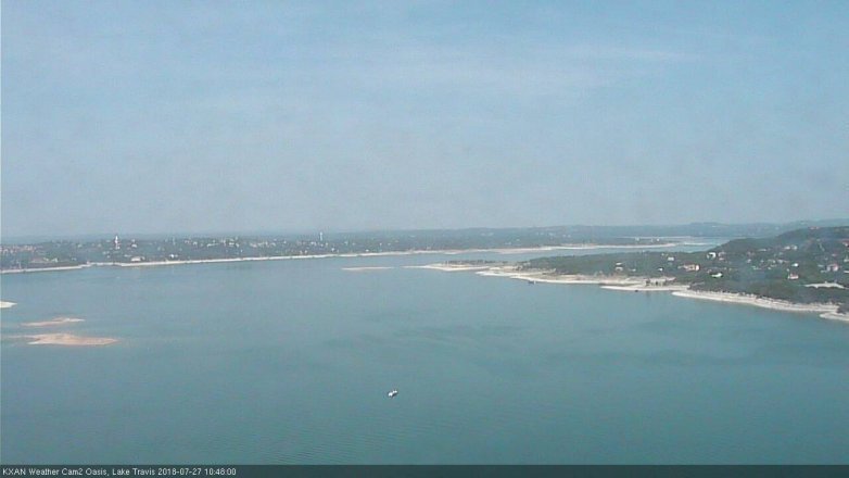 Lake Travis webcam, July 27, 2018 9:50 AM CT