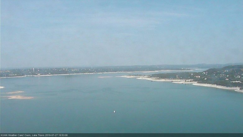 Lake Travis webcam, July 27, 2018 9:55 AM CT