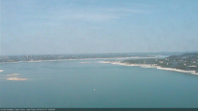 Lake Travis webcam, July 27, 2018 10:00 AM CT