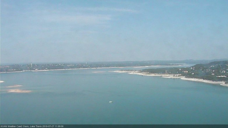 Lake Travis webcam, July 27, 2018 10:10 AM CT