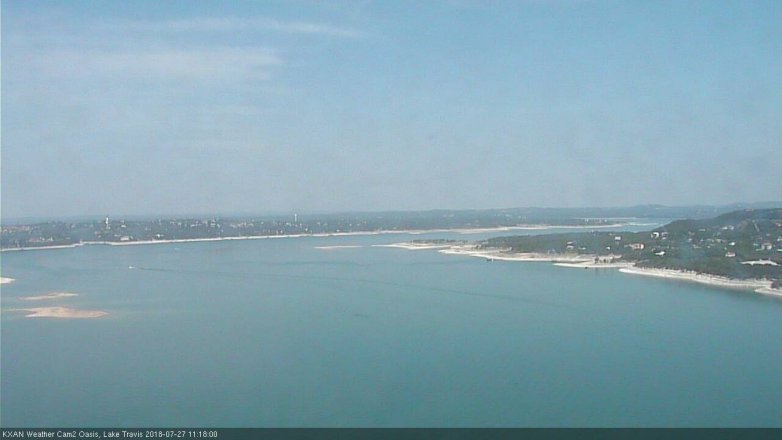 Lake Travis webcam, July 27, 2018 10:20 AM CT