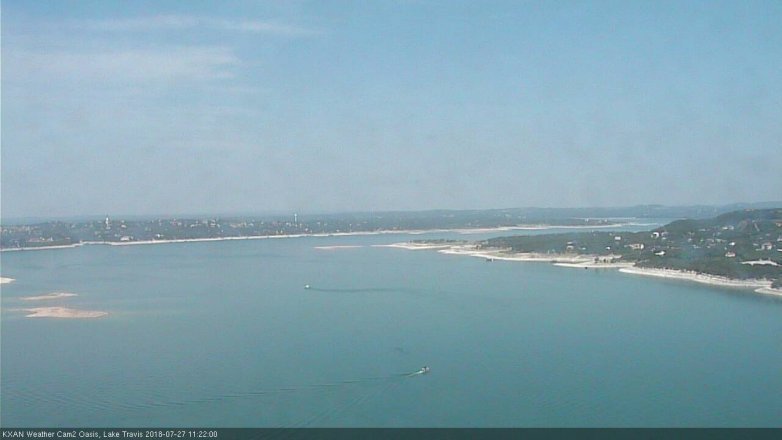 Lake Travis webcam, July 27, 2018 10:25 AM CT