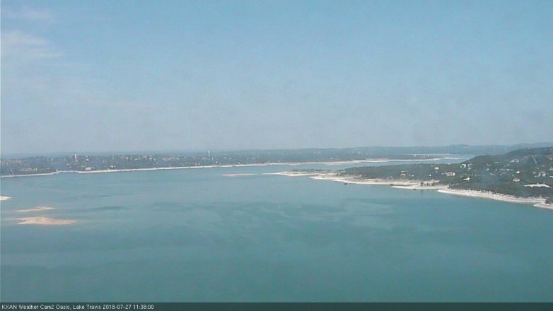 Lake Travis webcam, July 27, 2018 10:40 AM CT