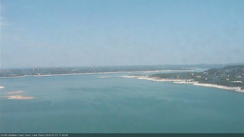 Lake Travis webcam, July 27, 2018 10:45 AM CT