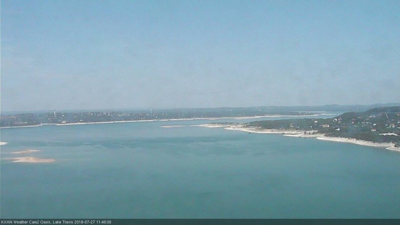Lake Travis webcam, July 27, 2018 10:50 AM CT