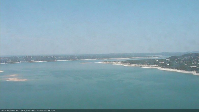 Lake Travis webcam, July 27, 2018 10:55 AM CT