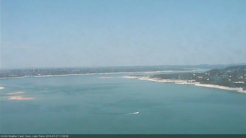 Lake Travis webcam, July 27, 2018 11:00 AM CT