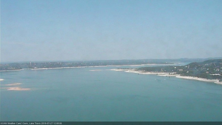 Lake Travis webcam, July 27, 2018 11:10 AM CT